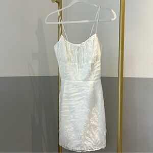 Sabo Luxe White Mini Strap Dress